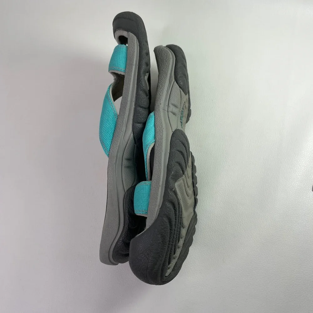 Keen Bali Teal Blue Grey Slide Sandals Womens 9.5 Lichen Water Toe Guard 1010987 - Picture 5 of 8